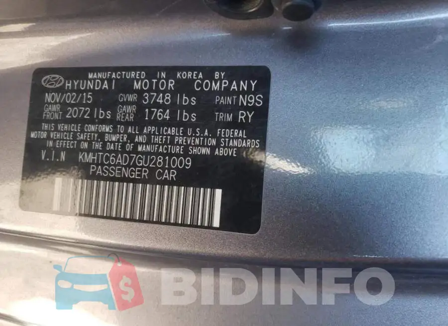 KMHTC6AD7GU281009 Photo# 13
