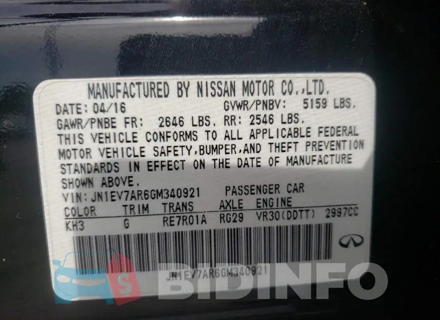JN1EV7AR6GM340921 Photo# 10