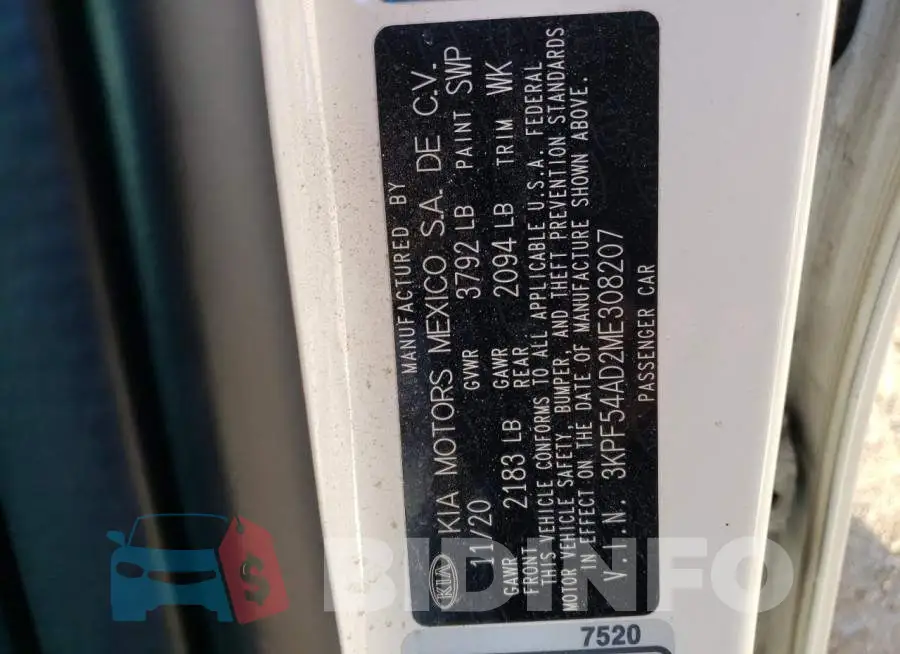 3KPF54AD2ME308207 Photo# 12