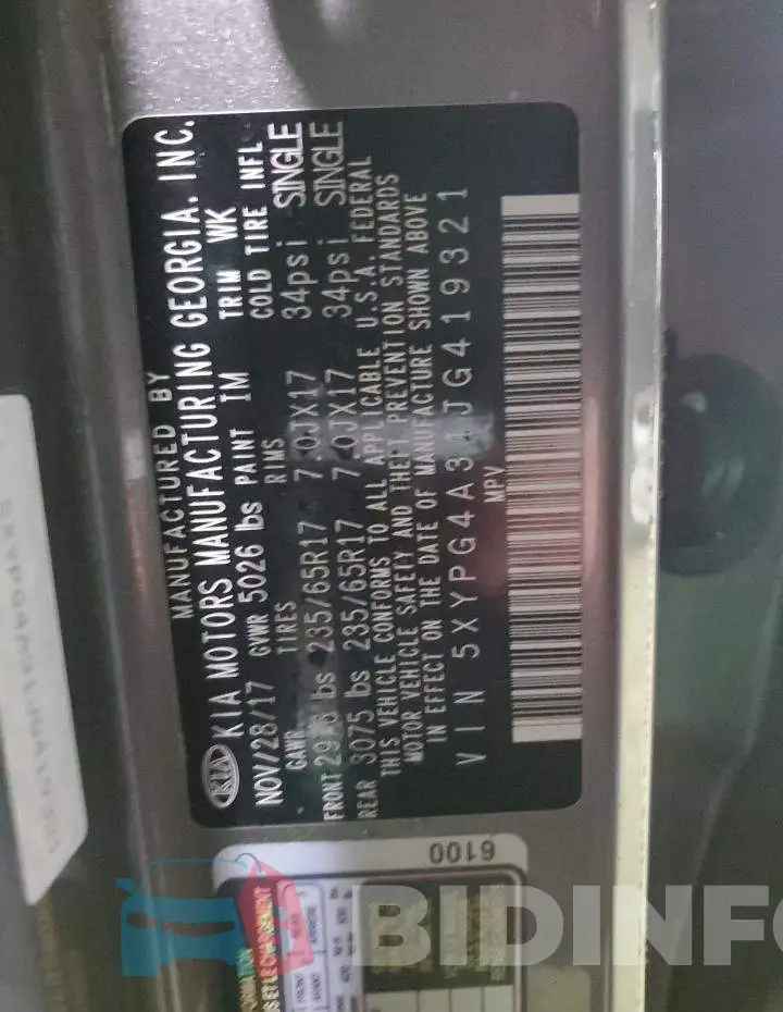 5XYPG4A31JG419321 Photo# 13