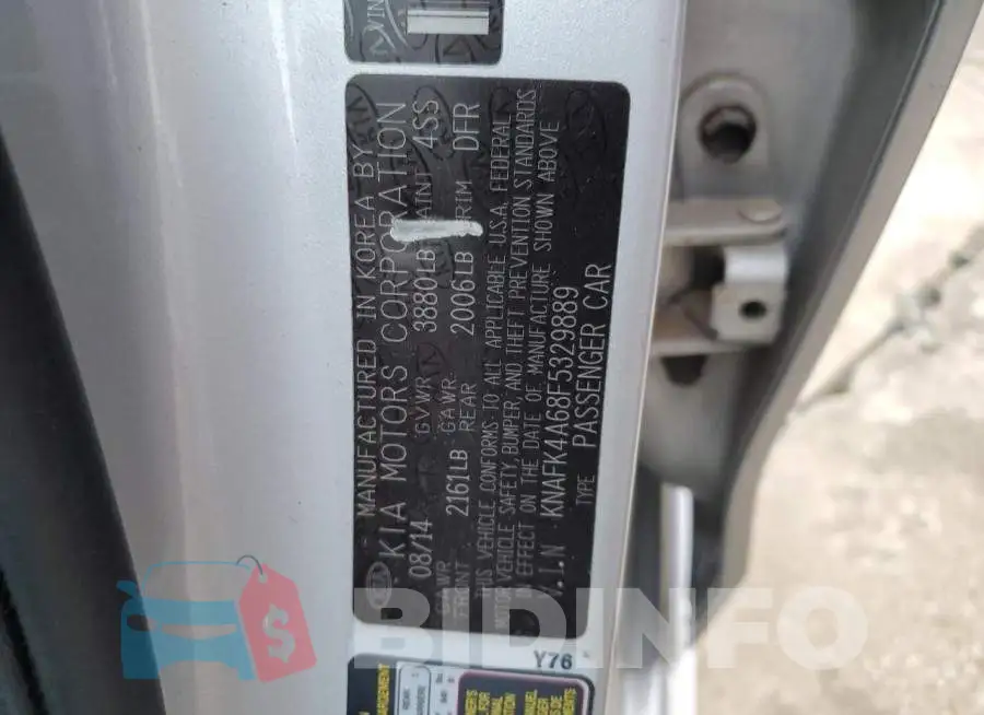 KNAFK4A68F5329889 Photo# 12