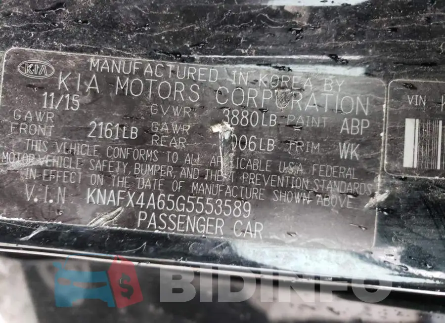 KNAFX4A65G5553589 Photo# 12