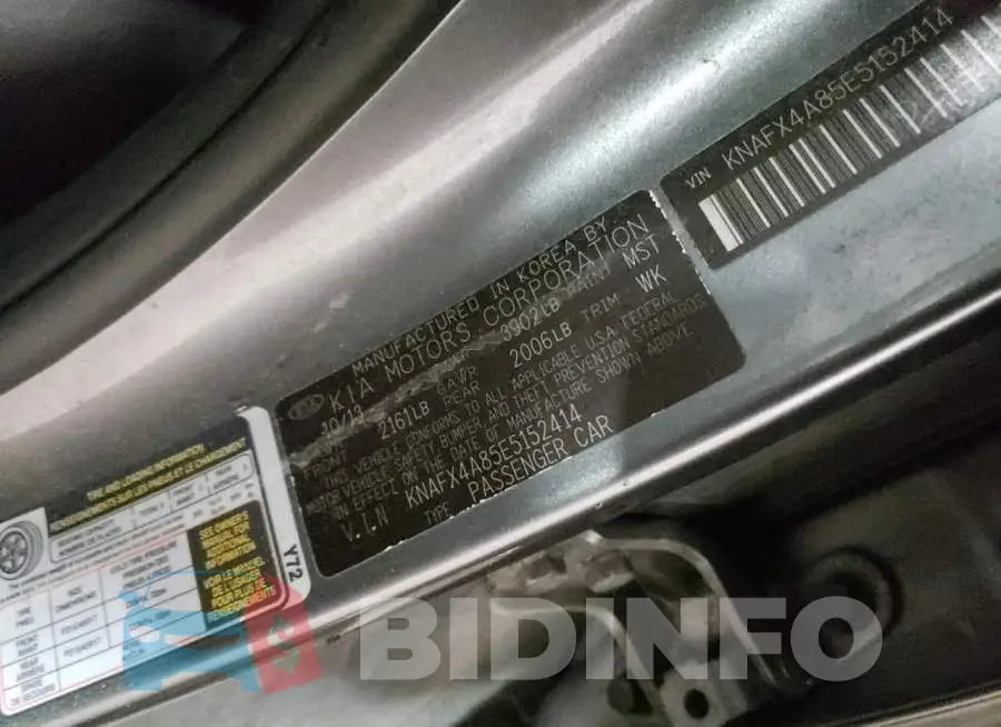KNAFX4A85E5152414 Photo# 12