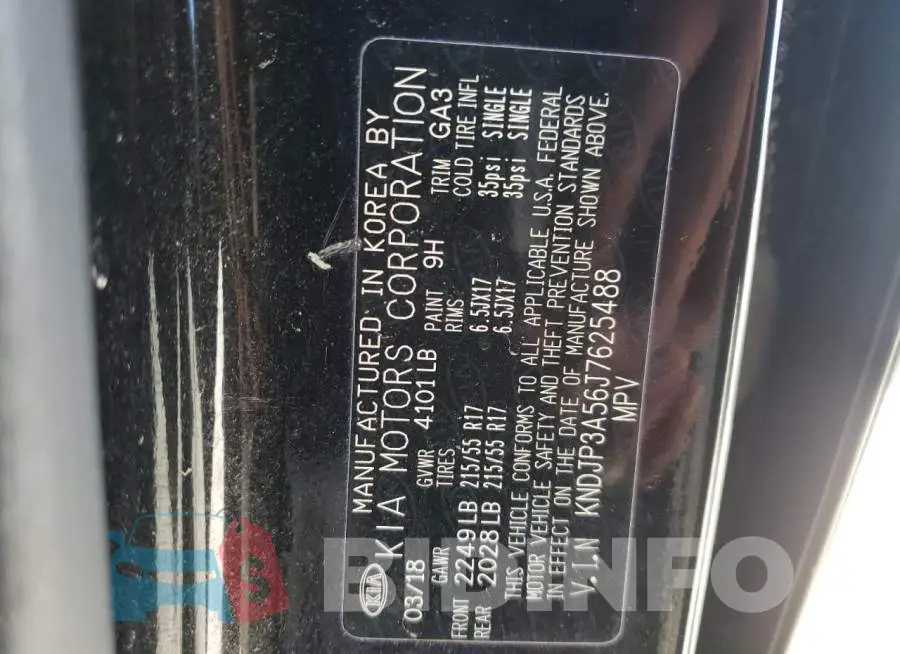 KNDJP3A56J7625488 Photo# 12
