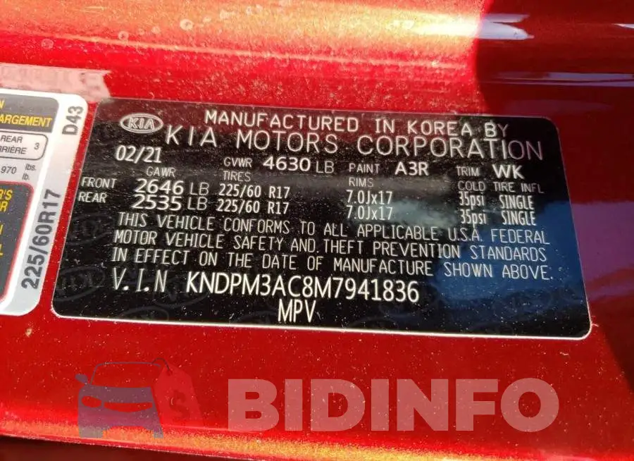 KNDPM3AC8M7941836 Photo# 14