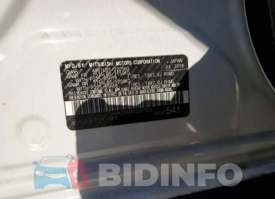 JA4AD2A38KZ007932 Photo# 13