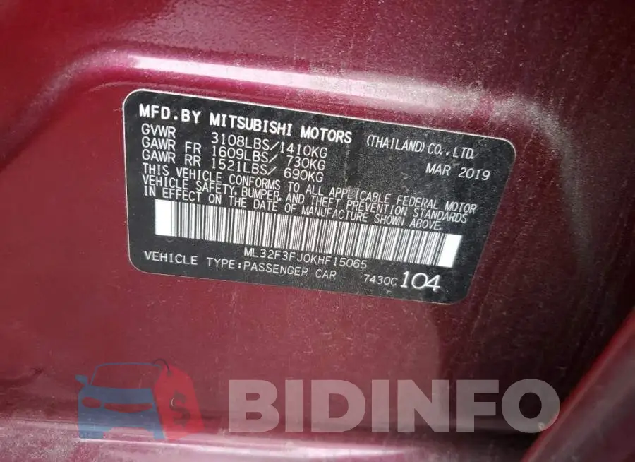 ML32F3FJ0KHF15065 Photo# 12