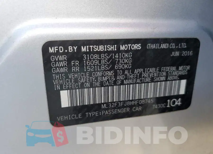 ML32F3FJ8HHF08745 Photo# 12