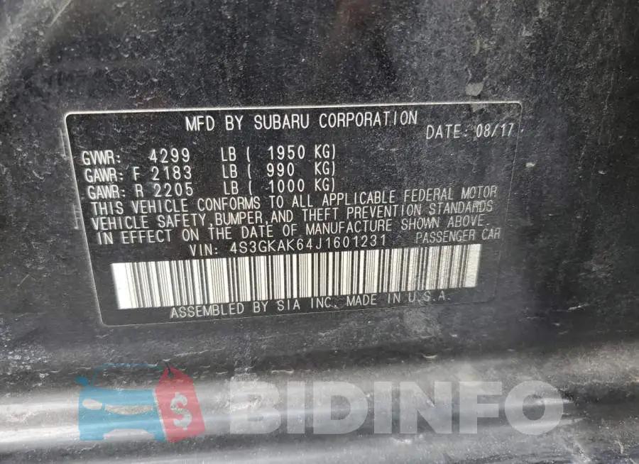 4S3GKAK64J1601231 Photo# 13