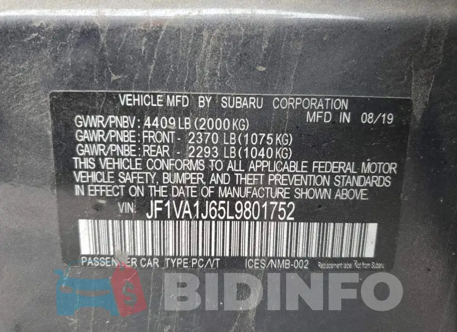 JF1VA1J65L9801752 Photo# 12