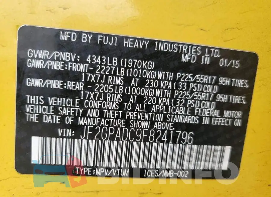 JF2GPADC9F8241796 Photo# 13