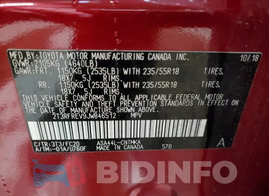 2T3RFREV9JW846512 Photo# 13