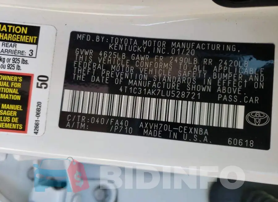 4T1C31AK7LU528721 Photo# 13