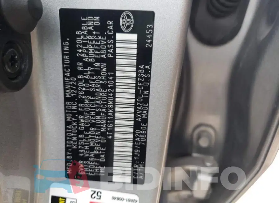 4T1G11AK8MU421041 Photo# 12
