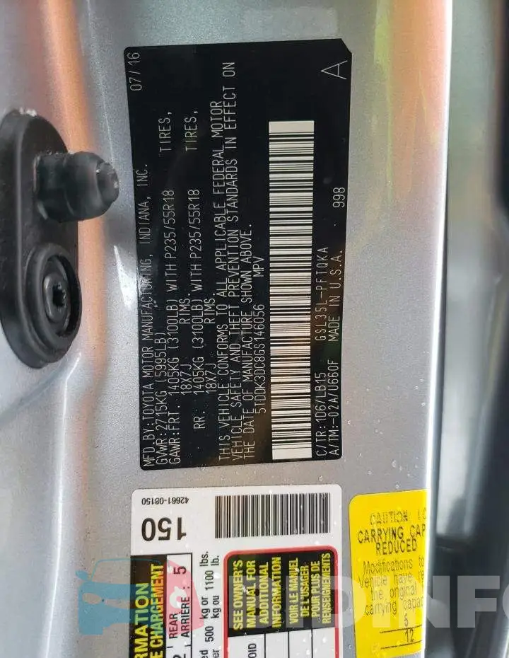 5TDDK3DC8GS146056 Photo# 13