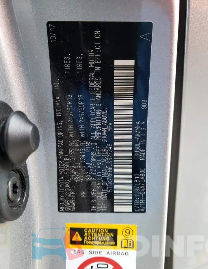 5TDKZRFH8JS527346 Photo# 13