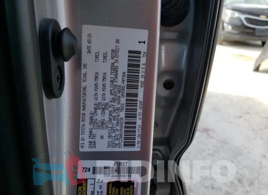5TFCZ5AN1MX268238 Photo# 13