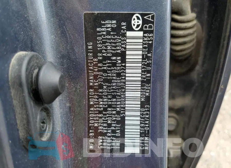 5YFBURHE4JP840274 Photo# 12