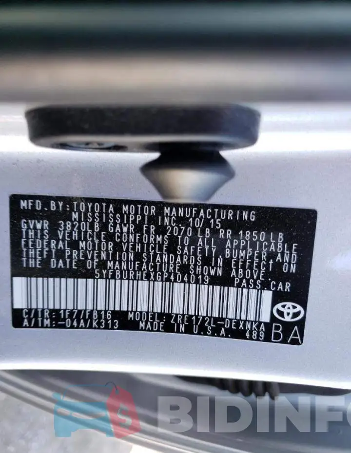5YFBURHEXGP404019 Photo# 12