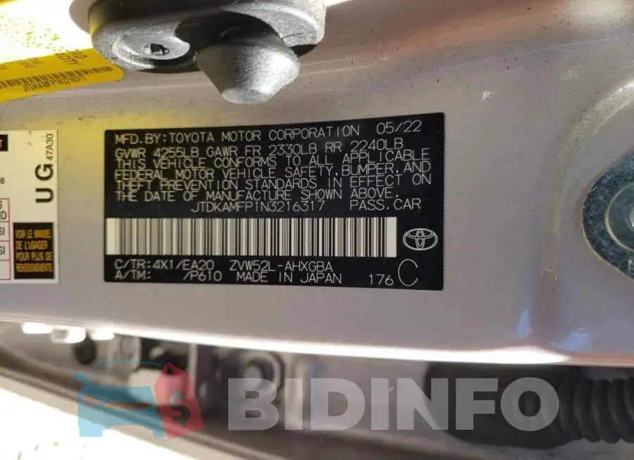 JTDKAMFP1N3216317 Photo# 12