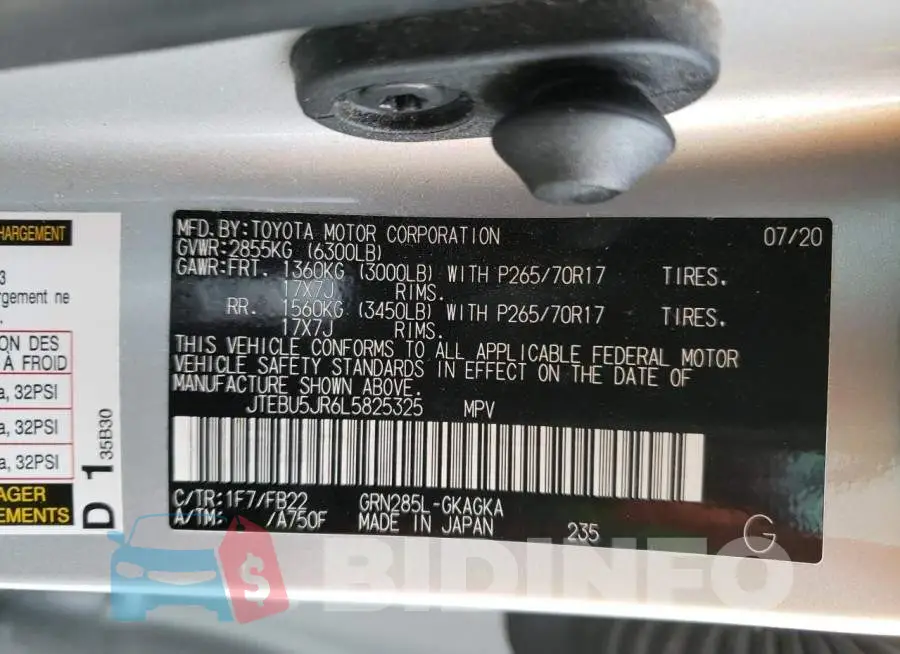 JTEBU5JR6L5825325 Photo# 13