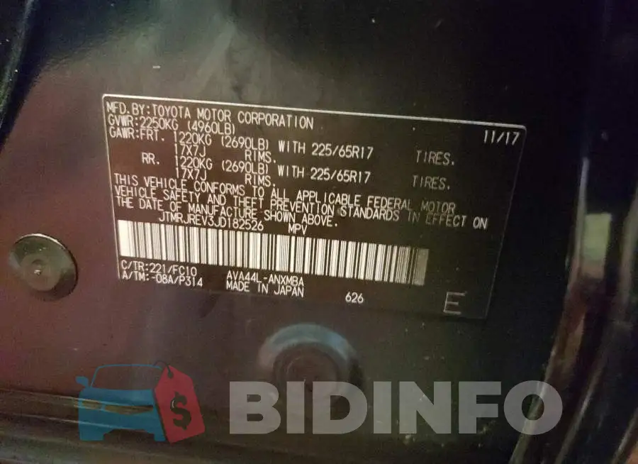 JTMRJREV3JD182526 Photo# 13