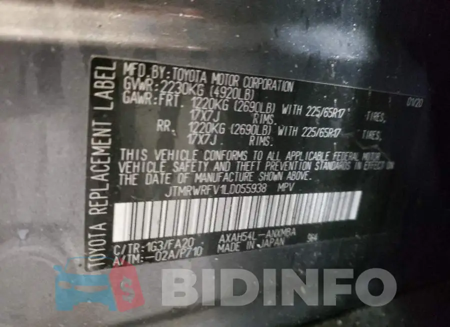 JTMRWRFV1LD055938 Photo# 12