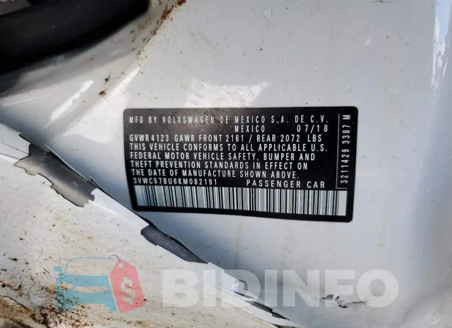 3VWC57BU6KM082191 Photo# 12