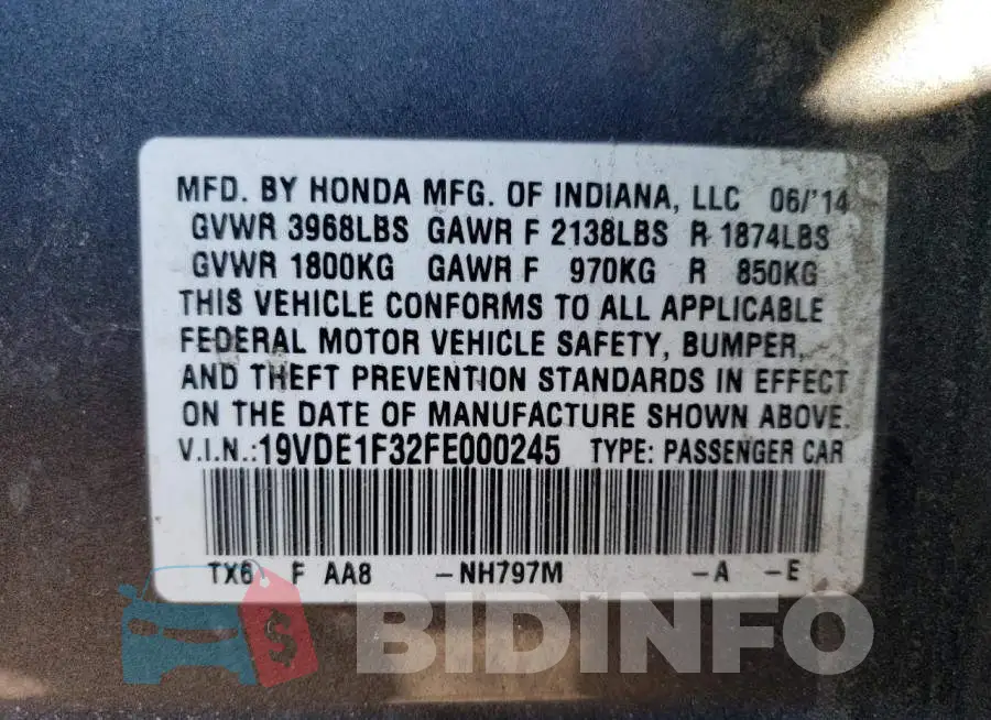 19VDE1F32FE000245 Photo# 12