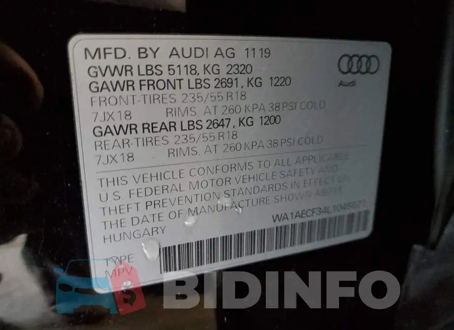 WA1AECF34L1045671 Photo# 13