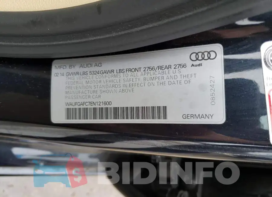 WAUFGAFC7EN121600 Photo# 12
