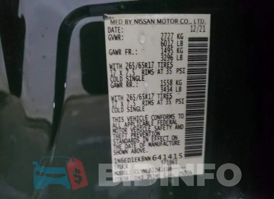 1N6ED1EK8NN641415 Photo# 12