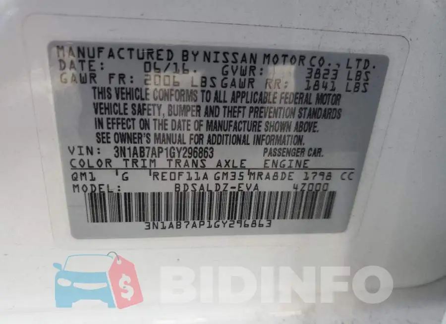 3N1AB7AP1GY296863 Photo# 12