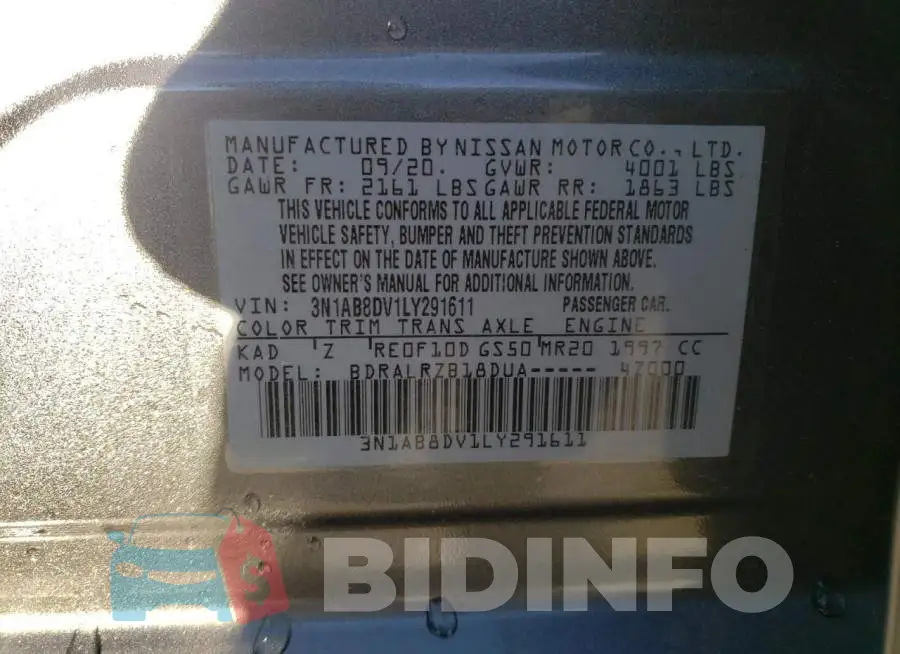 3N1AB8DV1LY291611 Photo# 12