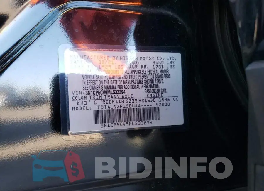 3N1CP5CV9ML533294 Photo# 12