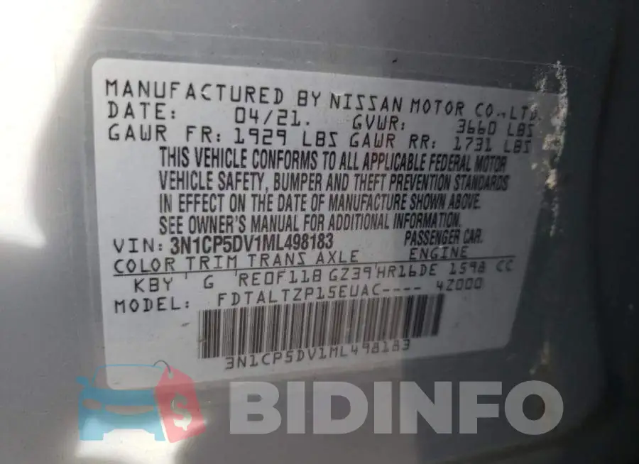 3N1CP5DV1ML498183 Photo# 12