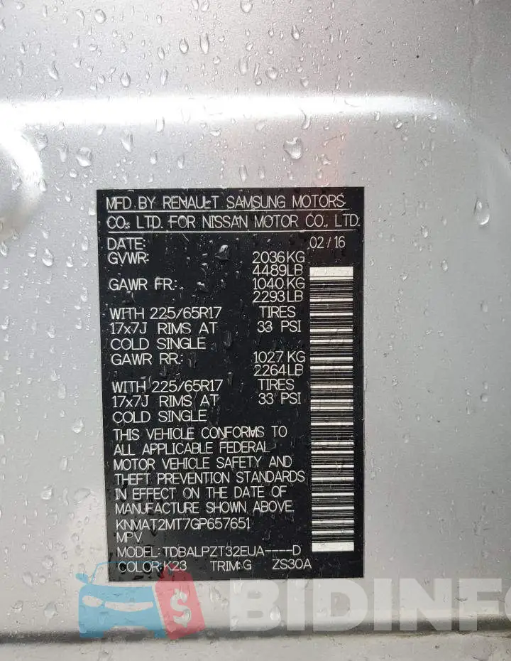 KNMAT2MT7GP657651 Photo# 13