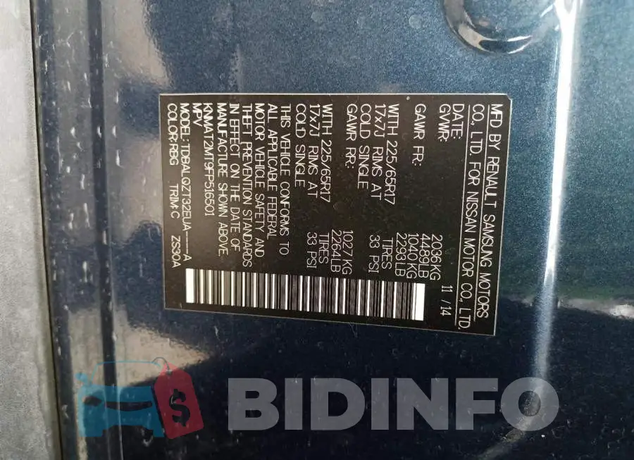KNMAT2MT9FP516501 Photo# 10