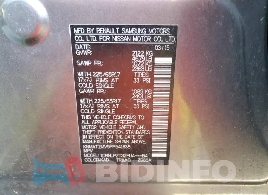 KNMAT2MV5FP541638 Photo# 13