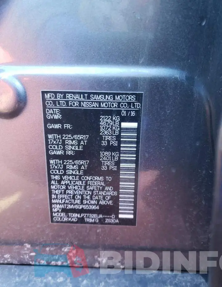 KNMAT2MV6GP653964 Photo# 13
