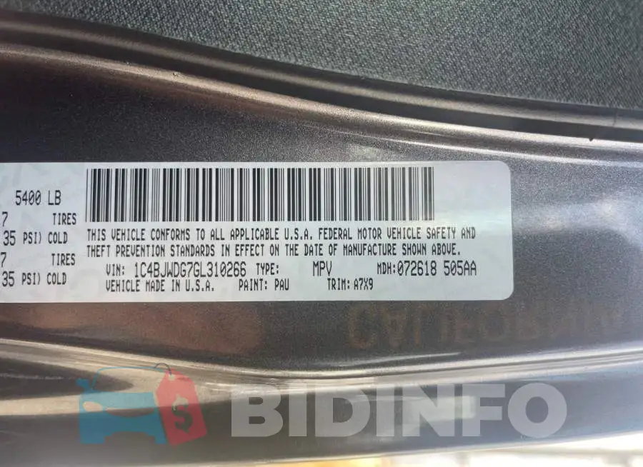 1C4BJWDG7GL310266 Photo# 10