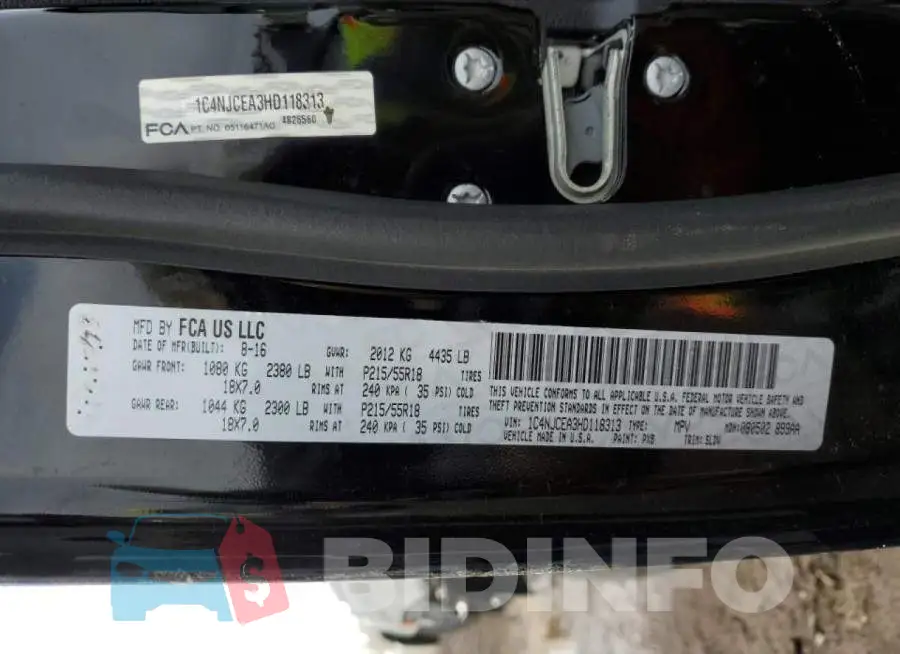 1C4NJCEA3HD118313 Photo# 14