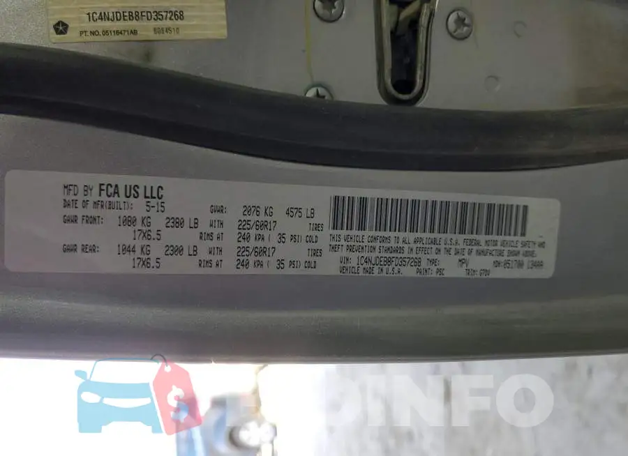 1C4NJDEB8FD357268 Photo# 12
