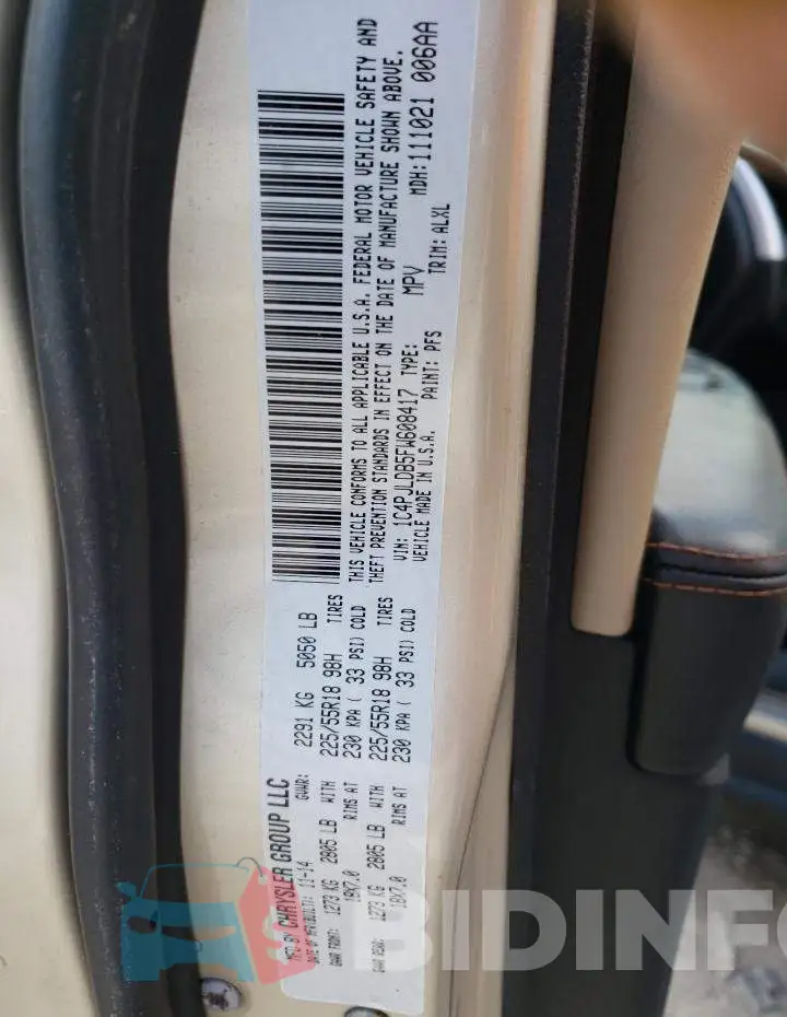 1C4PJLDB5FW608417 Photo# 13