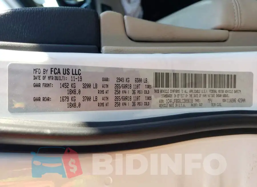 1C4RJFBG6LC209618 Photo# 12
