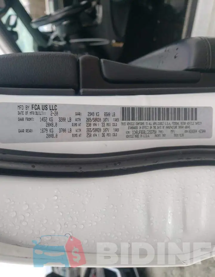1C4RJFBG8LC293750 Photo# 13