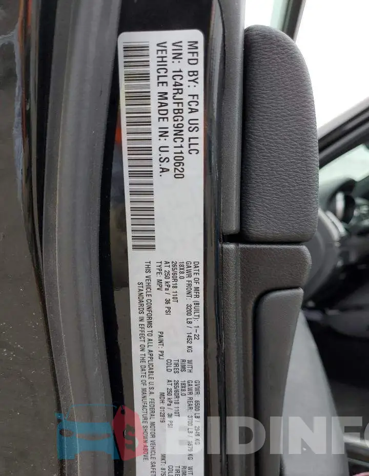 1C4RJFBG9NC110620 Photo# 14