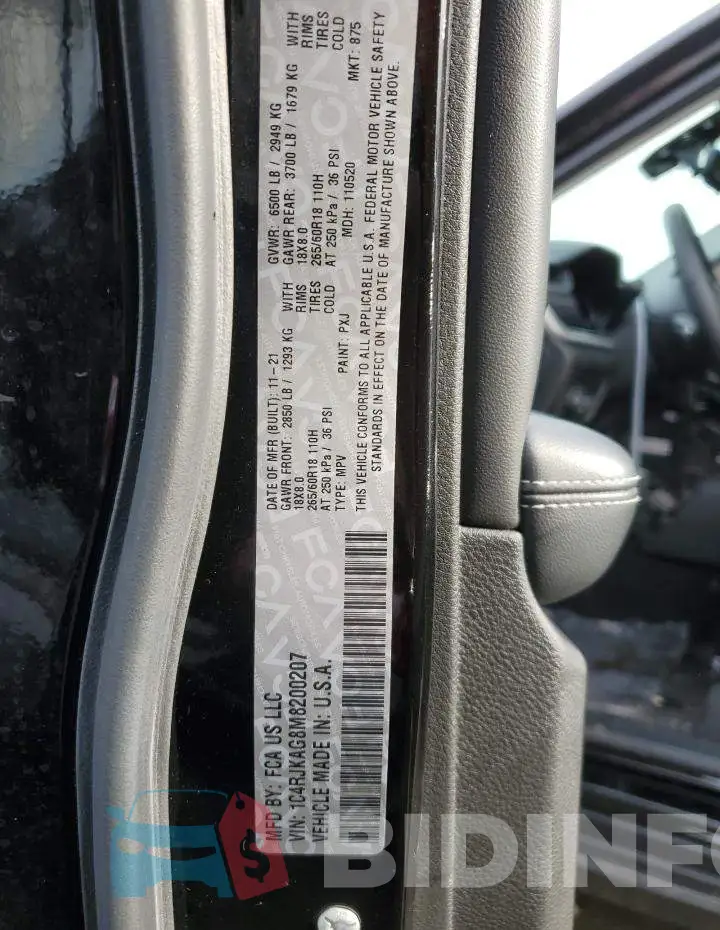 1C4RJKAG8M8200207 Photo# 13
