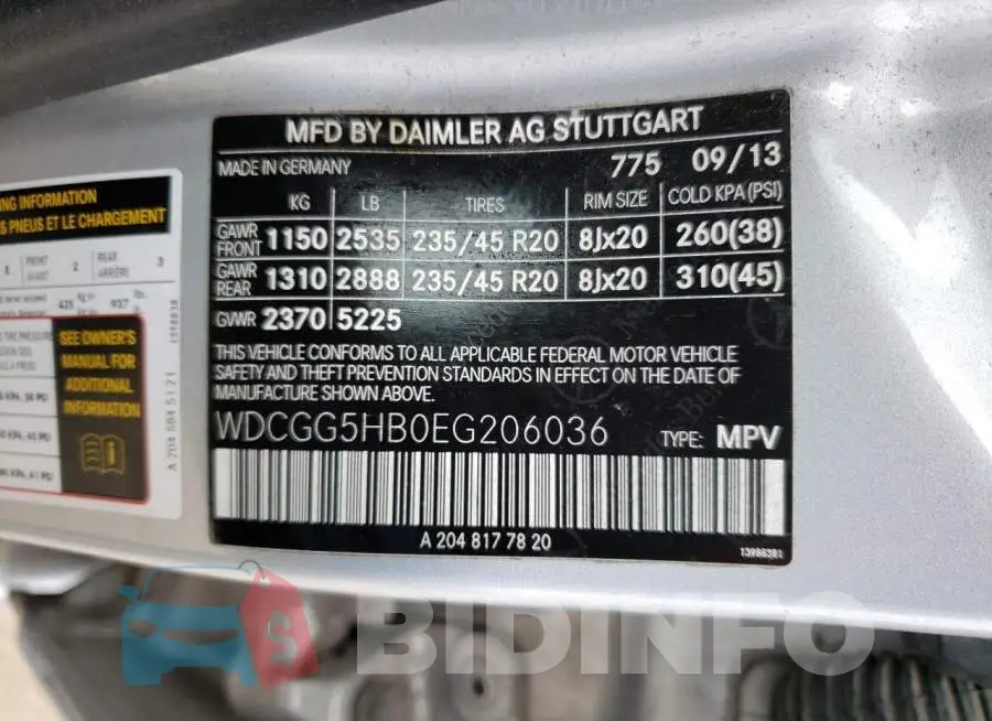 WDCGG5HB0EG206036 Photo# 14