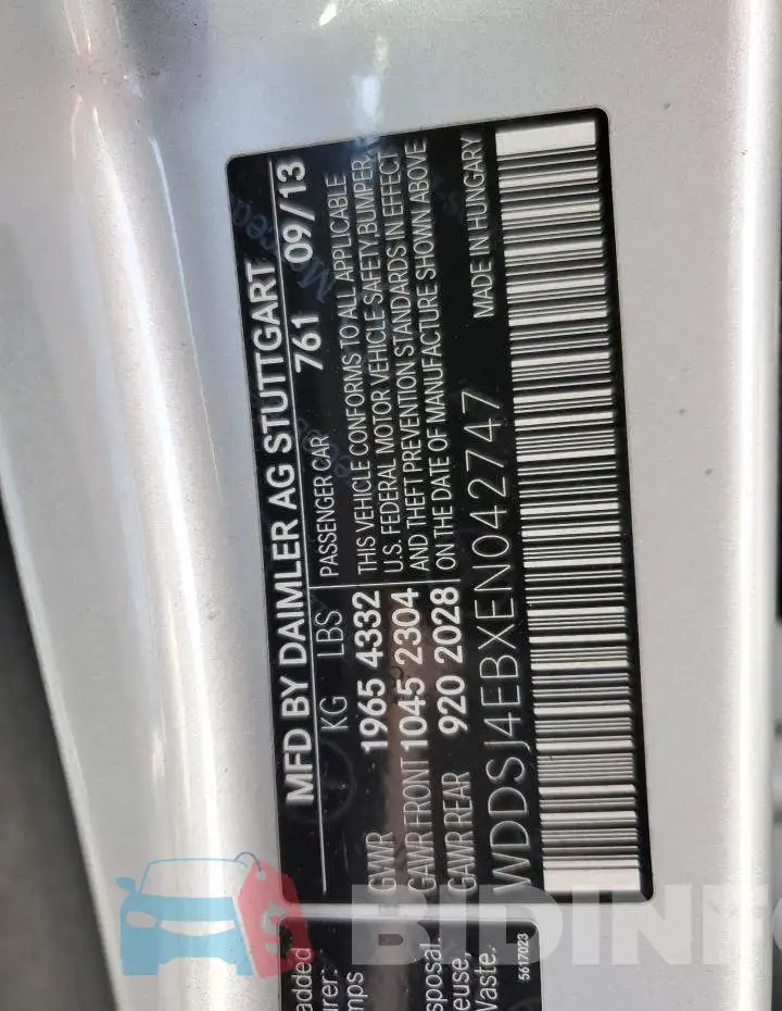 WDDSJ4EBXEN042747 Photo# 13
